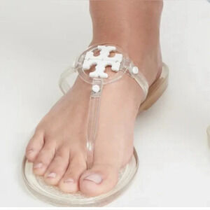 Tory Burch clear thong sandals size 9
